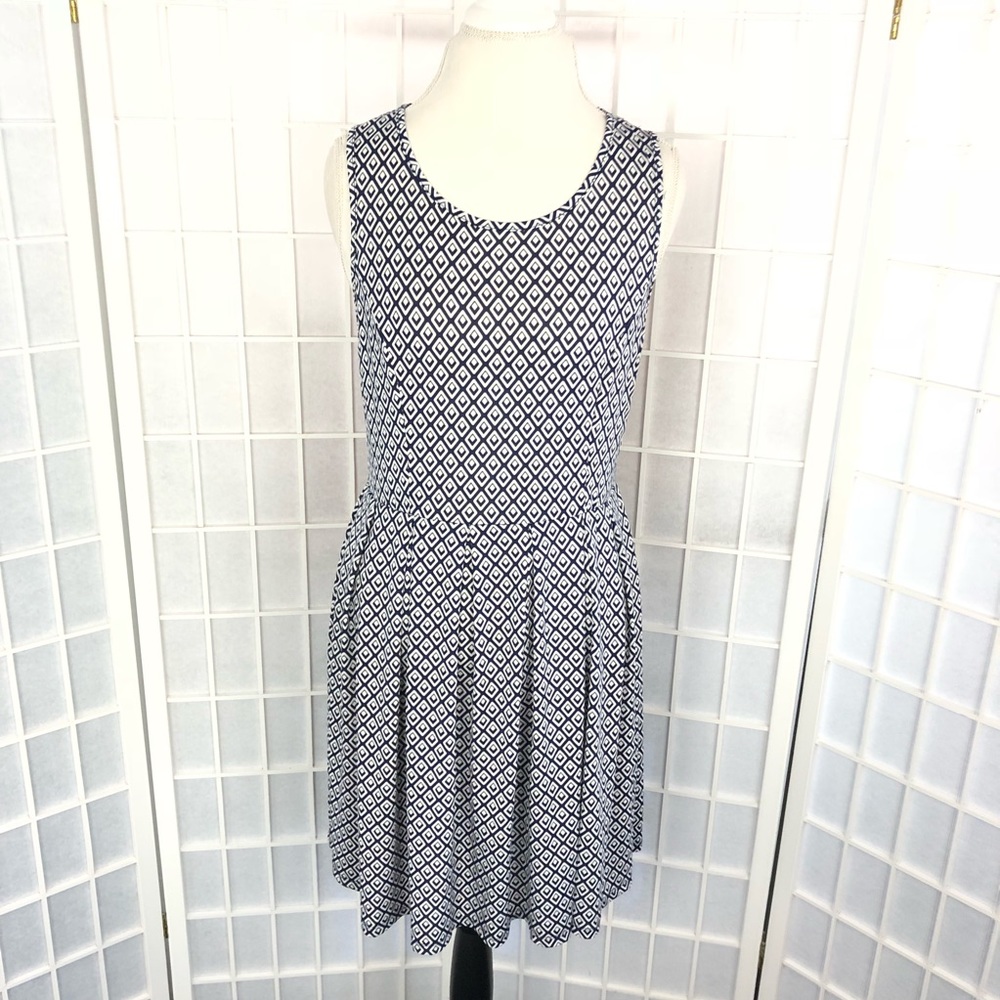 👗Raindrops by Papillon Navy & white Dress👗